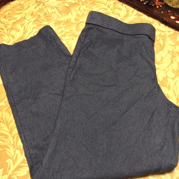 Kim Rogers Pants - 💙 Polished Ultra Dark Blue Sharkskin Tailored Capris - MPS
